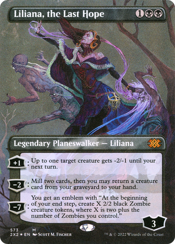 Liliana, the Last Hope (Textured Foil) (2X2-573)  Foil - Double Masters 2022 (Borderless)