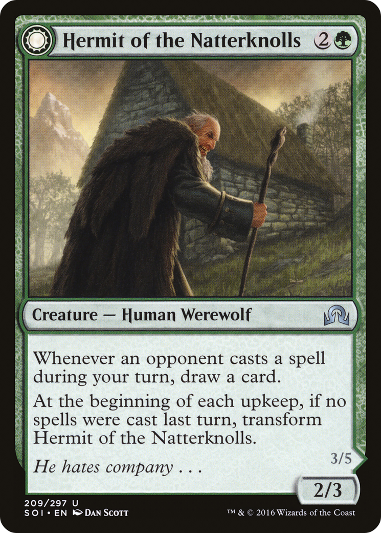 Hermit of the Natterknolls (SOI-209)  - Shadows over Innistrad: (Double Faced Transform)