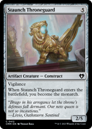 Staunch Throneguard (CMM-412)  Foil - Commander Masters