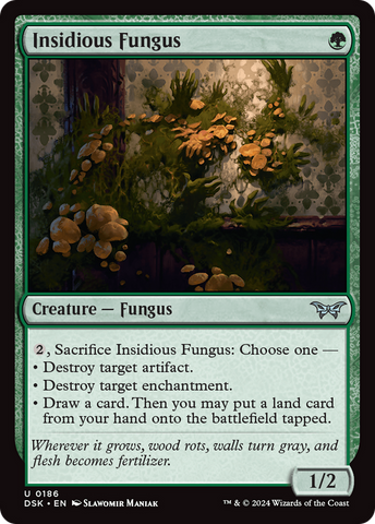 Insidious Fungus (DSK-186)  Foil - Duskmourn: House of Horror
