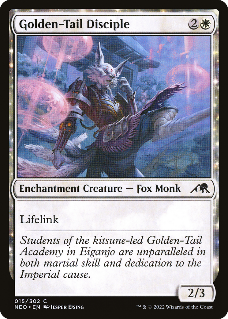 Golden-Tail Disciple (NEO-015)  - Kamigawa: Neon Dynasty: (enchantment)
