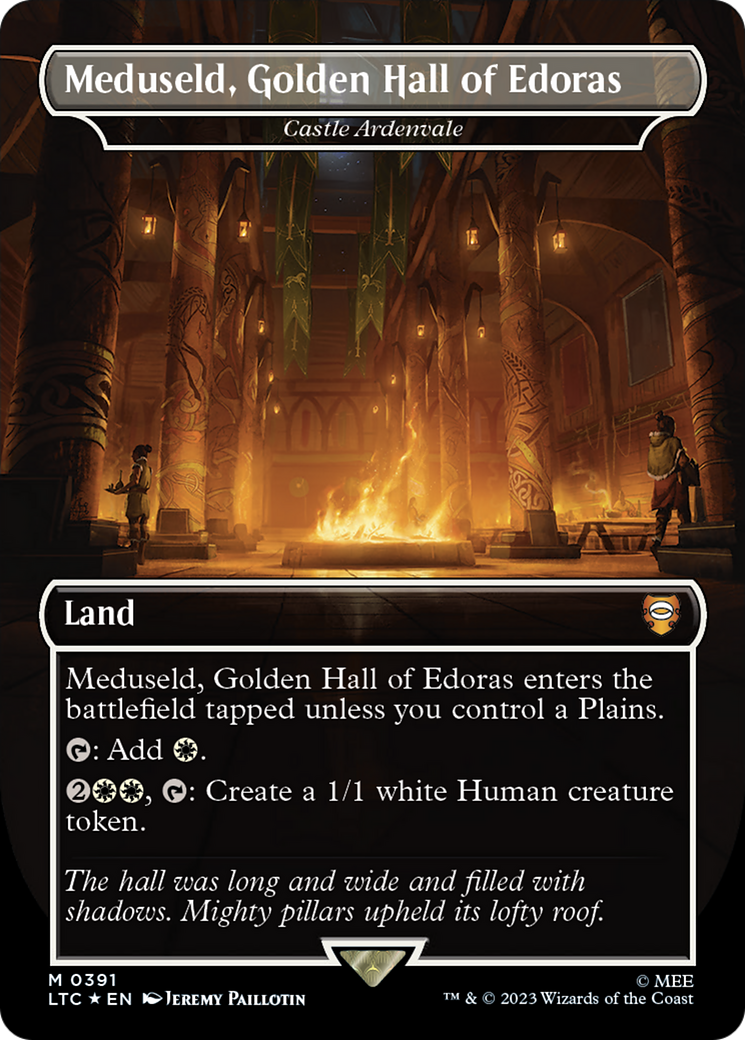 Meduseld, Golden Hall of Edoras - Castle Ardenvale (Surge Foil) (LTC-391)  Foil - Tales of Middle-earth Commander / Meduseld, Golden Hall of Edoras (Borderless)