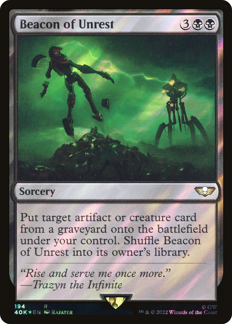 Beacon of Unrest (Surge Foil) (40K-194) - Warhammer 40,000 Commander Foil