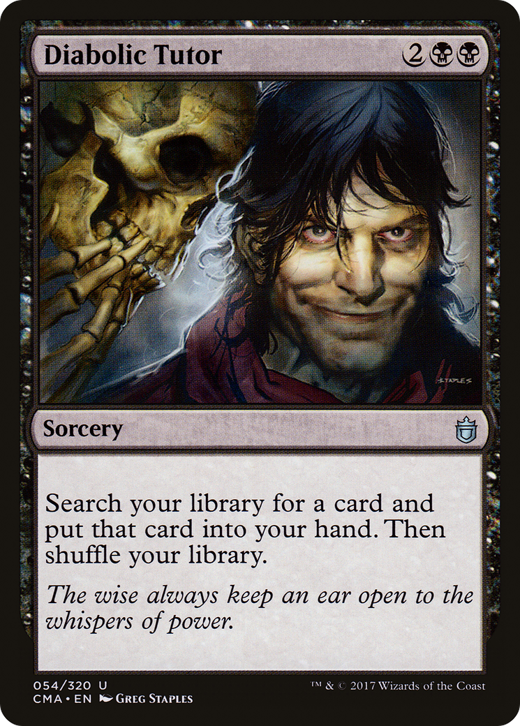 Diabolic Tutor (CMA-054)  - Commander Anthology