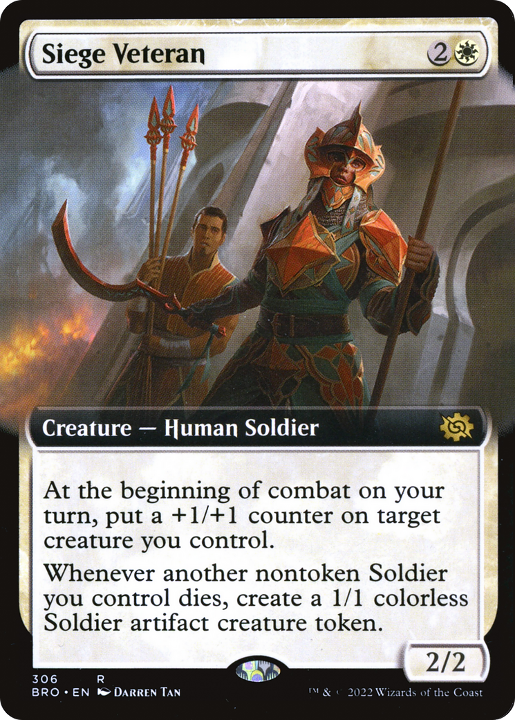 Siege Veteran (Extended Art) (BRO-306)  Foil - The Brothers' War: (Extended Art)