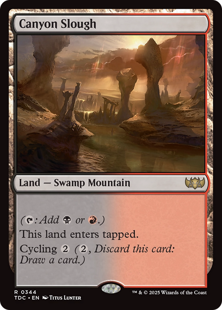 Canyon Slough (TDC-344)  - Commander: Tarkir: Dragonstorm