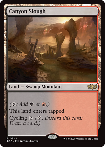 Canyon Slough (TDC-344)  - Commander: Tarkir: Dragonstorm