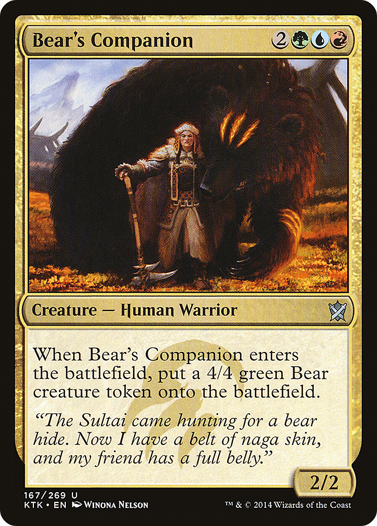 Bear's Companion (KTK-167)  - Khans of Tarkir