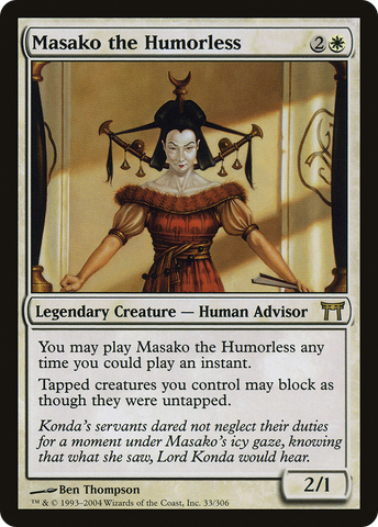Masako the Humorless (CHK-033)  Foil - Champions of Kamigawa