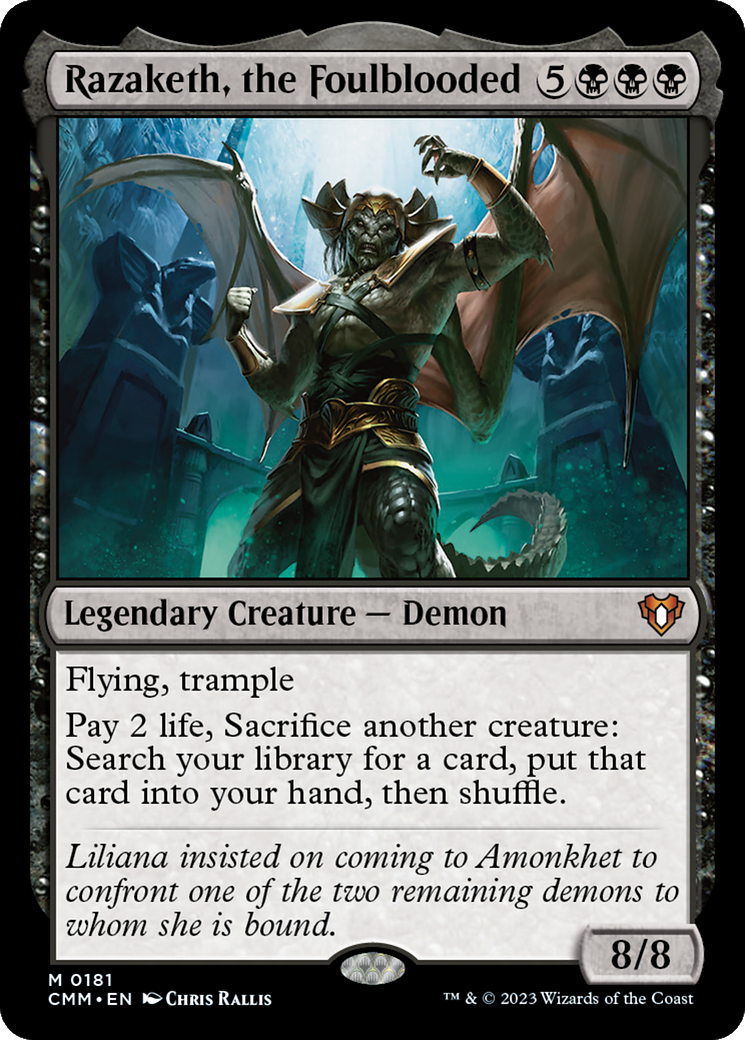 Razaketh, the Foulblooded (CMM-181)  Foil - Commander Masters
