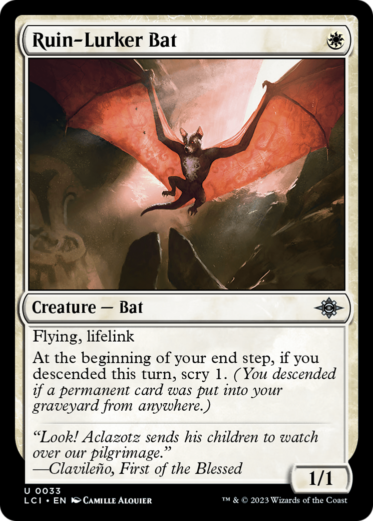 Ruin-Lurker Bat (LCI-033)  Foil - The Lost Caverns of Ixalan