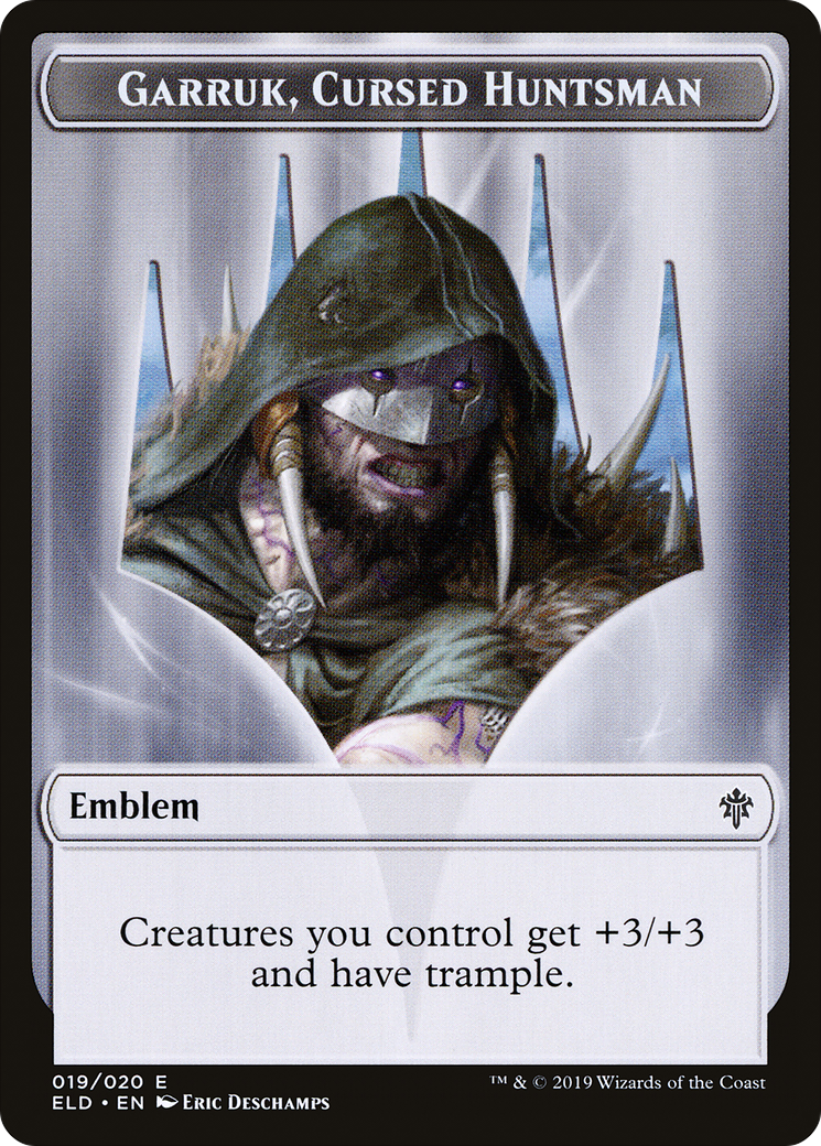 Garruk, Cursed Huntsman Emblem (TELD-019)  - Throne of Eldraine Tokens
