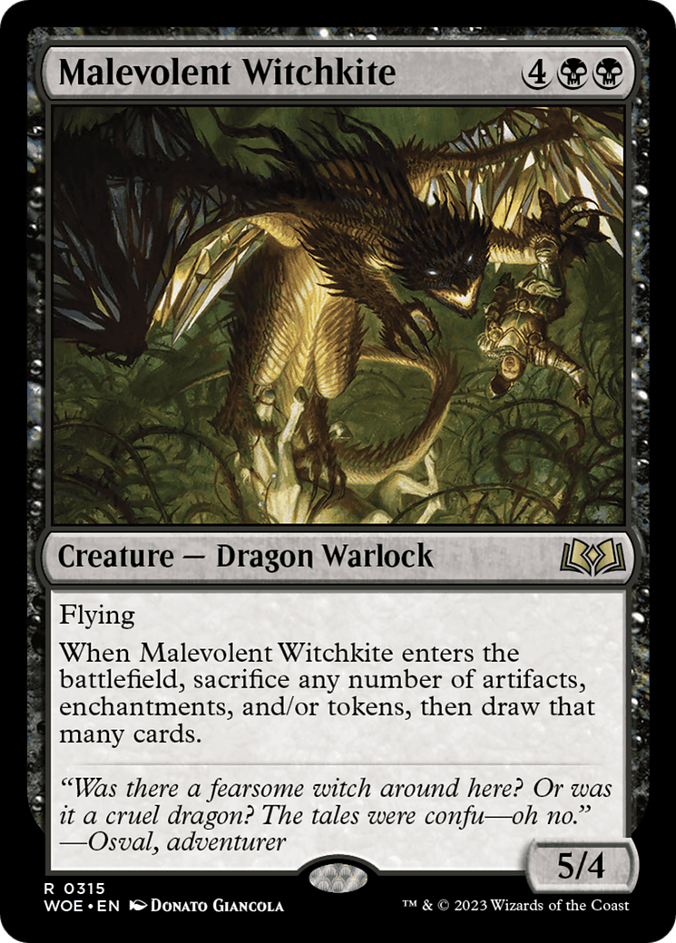 Malevolent Witchkite (WOE-315)  Foil - Wilds of Eldraine