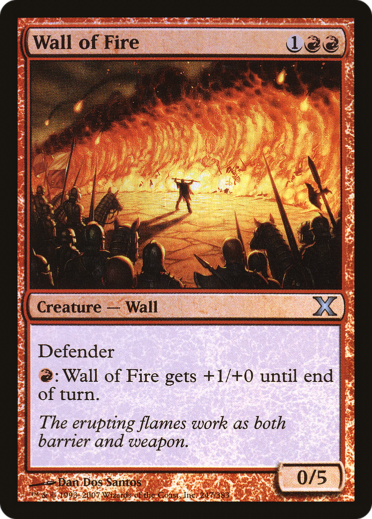 Wall of Fire (10E-247★)  Foil - Tenth Edition