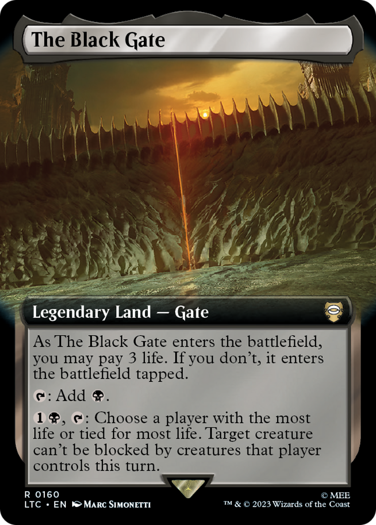 The Black Gate (Extended Art) (LTC-160)  Foil - Tales of Middle-earth Commander: (Extended Art)