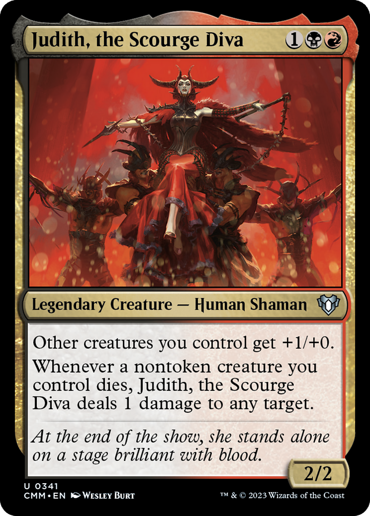 Judith, the Scourge Diva (CMM-341)  Foil - Commander Masters