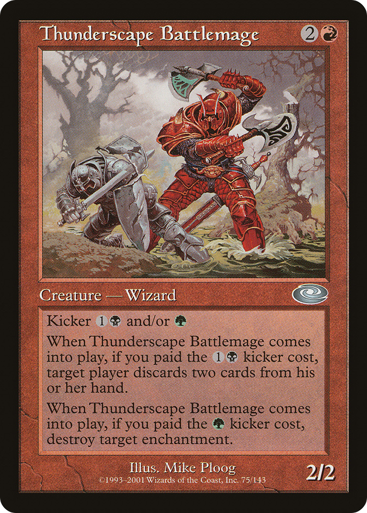 Thunderscape Battlemage (PLS-075)  Foil - Planeshift