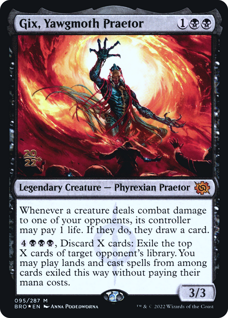 Gix, Yawgmoth Praetor (PRE-095)  Foil - The Brothers' War Promos