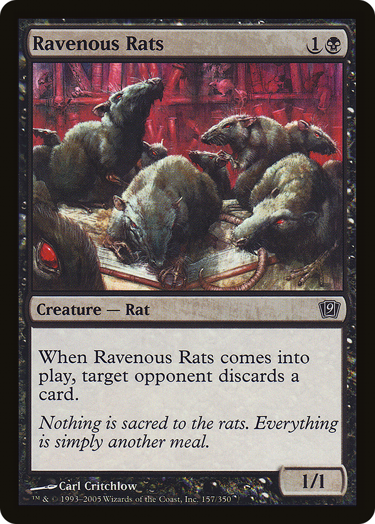 Ravenous Rats (9ED-157★) - Ninth Edition Foil