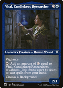 Vhal, Candlekeep Researcher (CLB-490)  Etched Foil - Commander Legends: Battle for Baldur's Gate