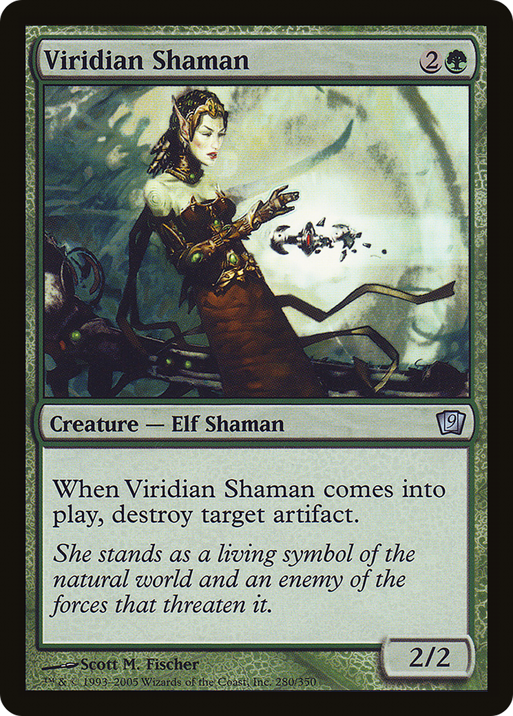 Viridian Shaman (9ED-280★) - Ninth Edition Foil