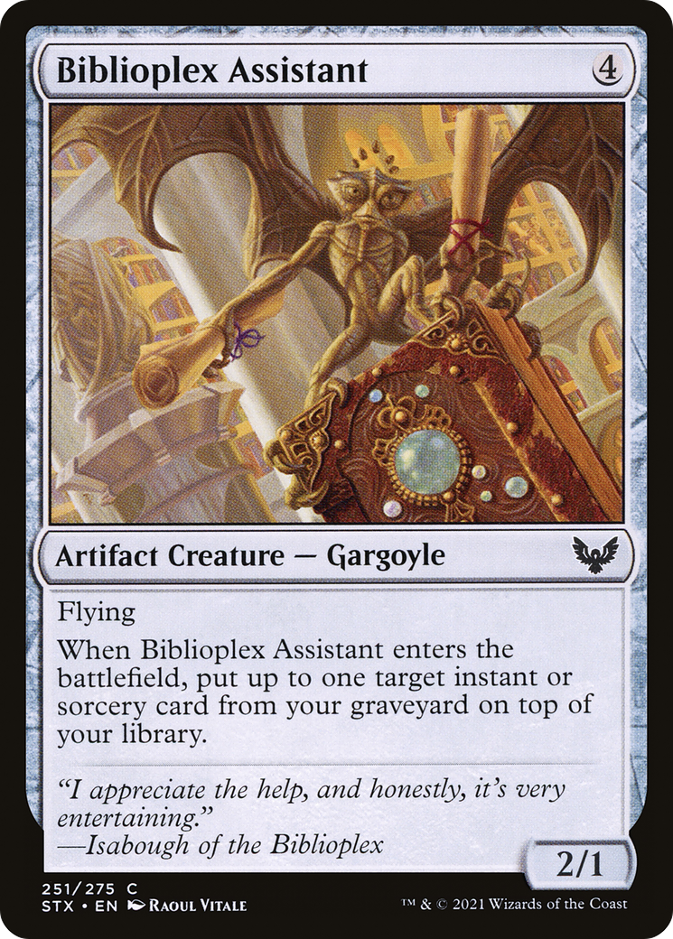 Biblioplex Assistant (STX-251)  Foil - Strixhaven: School of Mages