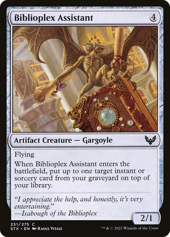 Biblioplex Assistant (STX-251)  Foil - Strixhaven: School of Mages