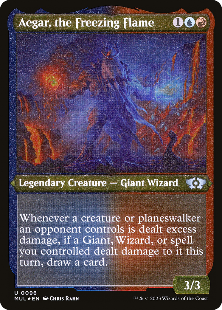 Aegar, the Freezing Flame (Foil Etched) (MUL-096)  Foil - Multiverse Legends
