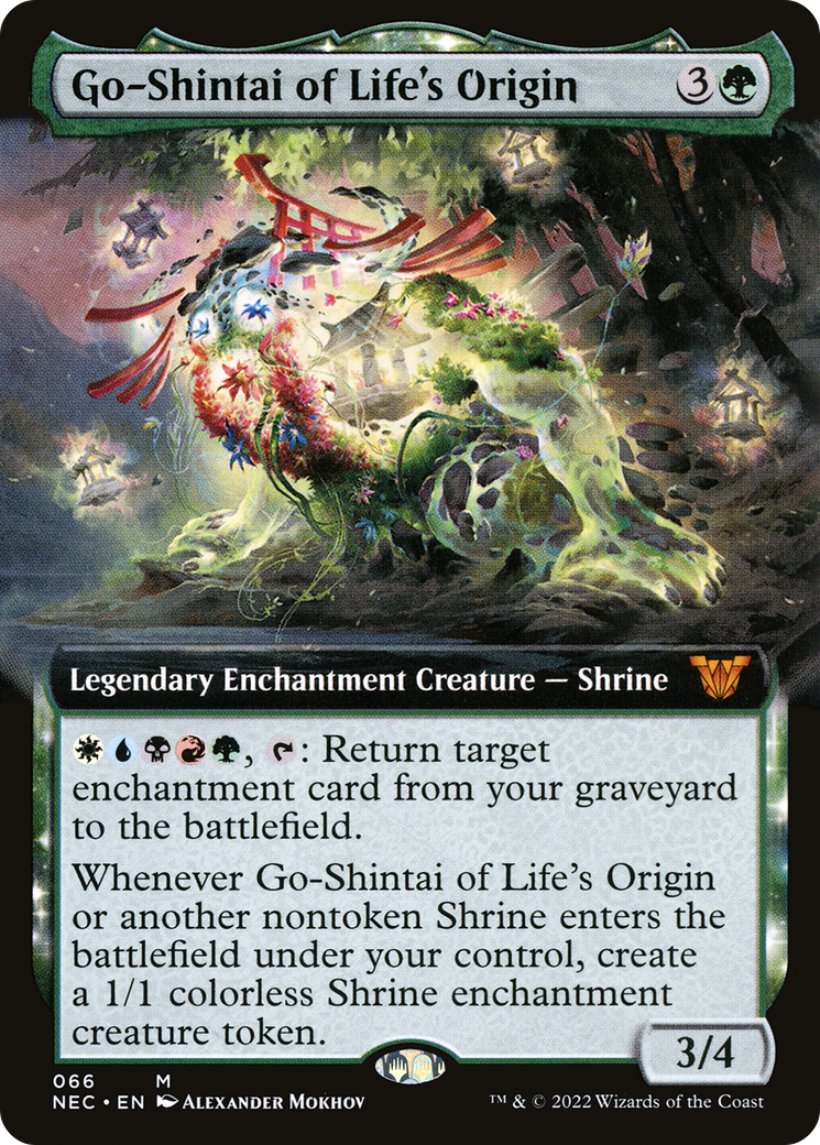 Go-Shintai of Life's Origin (Extended Art) (NEC-066)  - Neon Dynasty Commander: (Extended Art)
