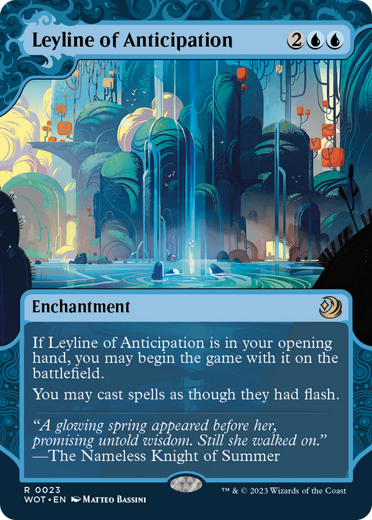 Leyline of Anticipation (WOT-023)  Foil - Wilds of Eldraine: Enchanting Tales: (Showcase) (Borderless)