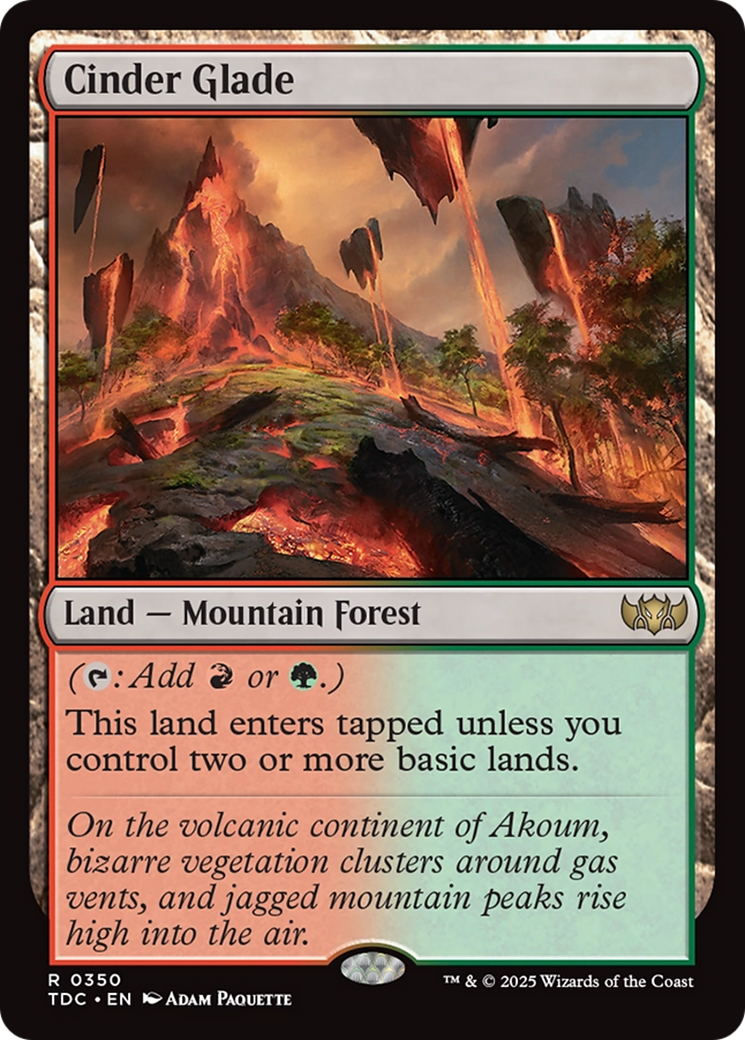 Cinder Glade (TDC-350)  - Commander: Tarkir: Dragonstorm