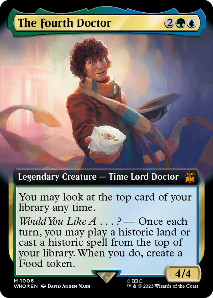The Fourth Doctor (Extended Art) (Surge Foil) (WHO-1006) - Doctor Who: (Extended Art) Foil