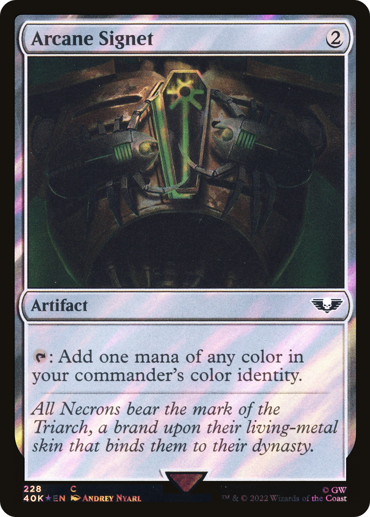 Arcane Signet (228) (Surge Foil) (40K-228)  Foil - Warhammer 40,000 Commander