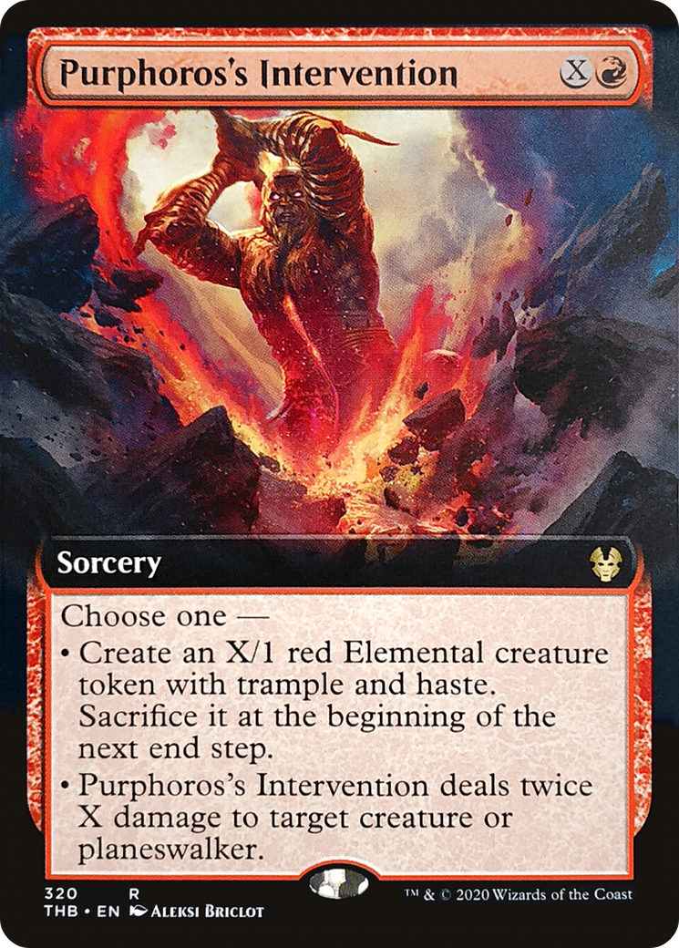 Purphoros's Intervention (Extended Art) (THB-320)  - Theros Beyond Death: (Extended Art)