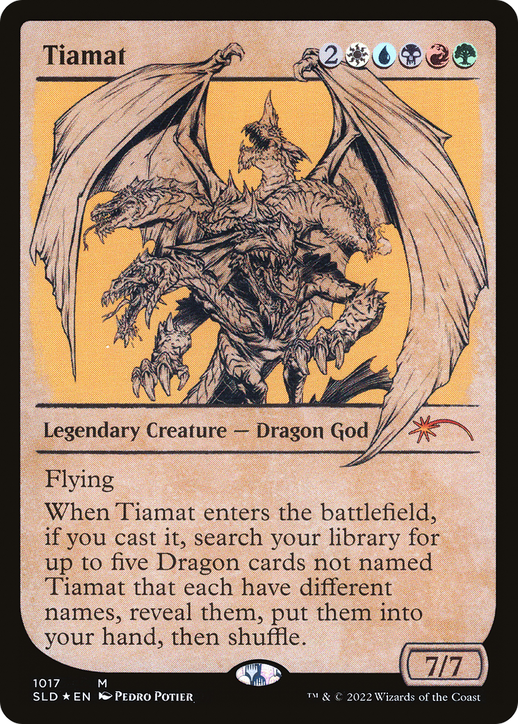 Tiamat (Showcase) (SLD-1017)  Foil - Secret Lair Drop: (Showcase)