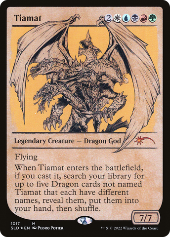 Tiamat (Showcase) (SLD-1017)  Foil - Secret Lair Drop: (Showcase)