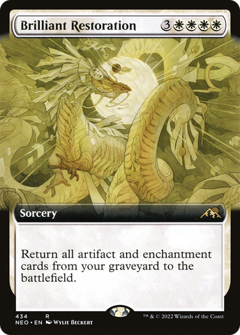 Brilliant Restoration (Extended Art) (NEO-434)  Foil - Kamigawa: Neon Dynasty: (Extended Art)