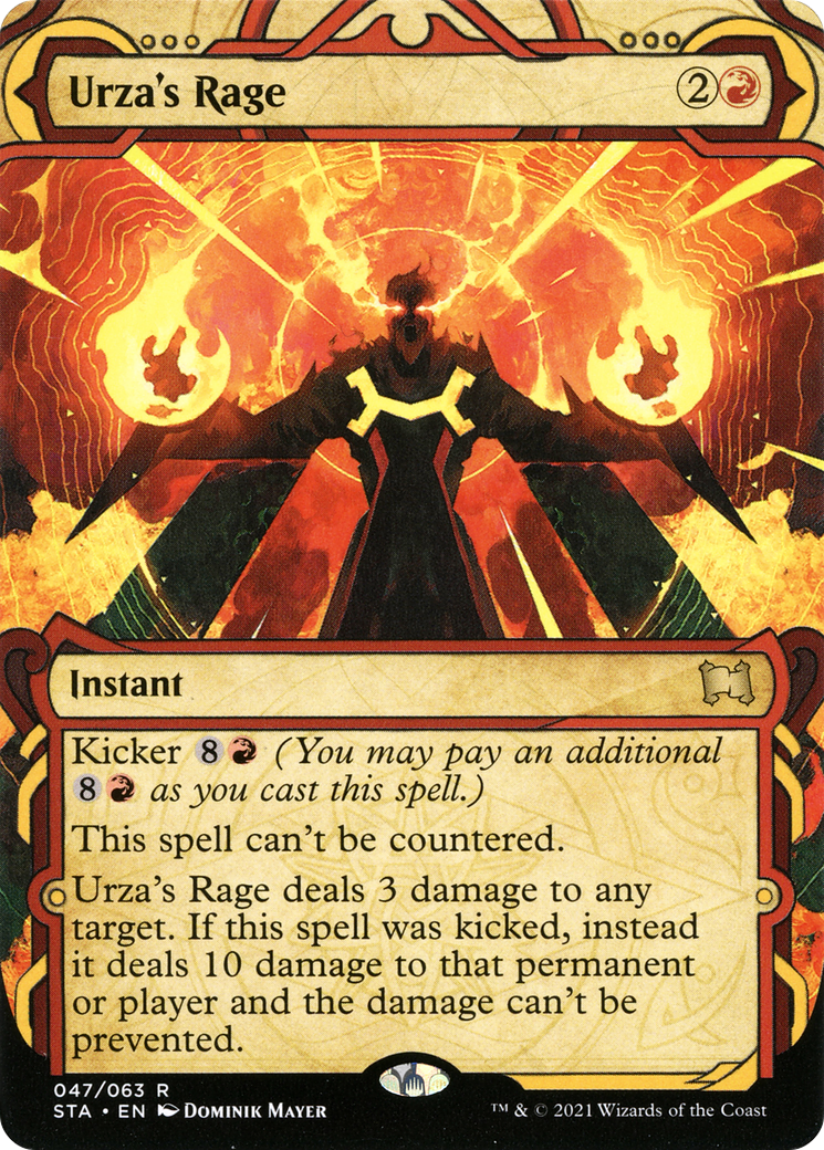 Urza's Rage (STA-047)  Foil - Strixhaven Mystical Archive: (Showcase) (Borderless)