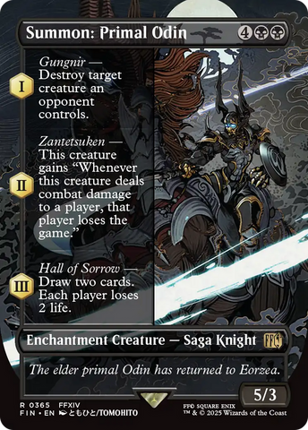 Summon: Primal Odin (Borderless) (FIN-365)  - FINAL FANTASY: (enchantment)