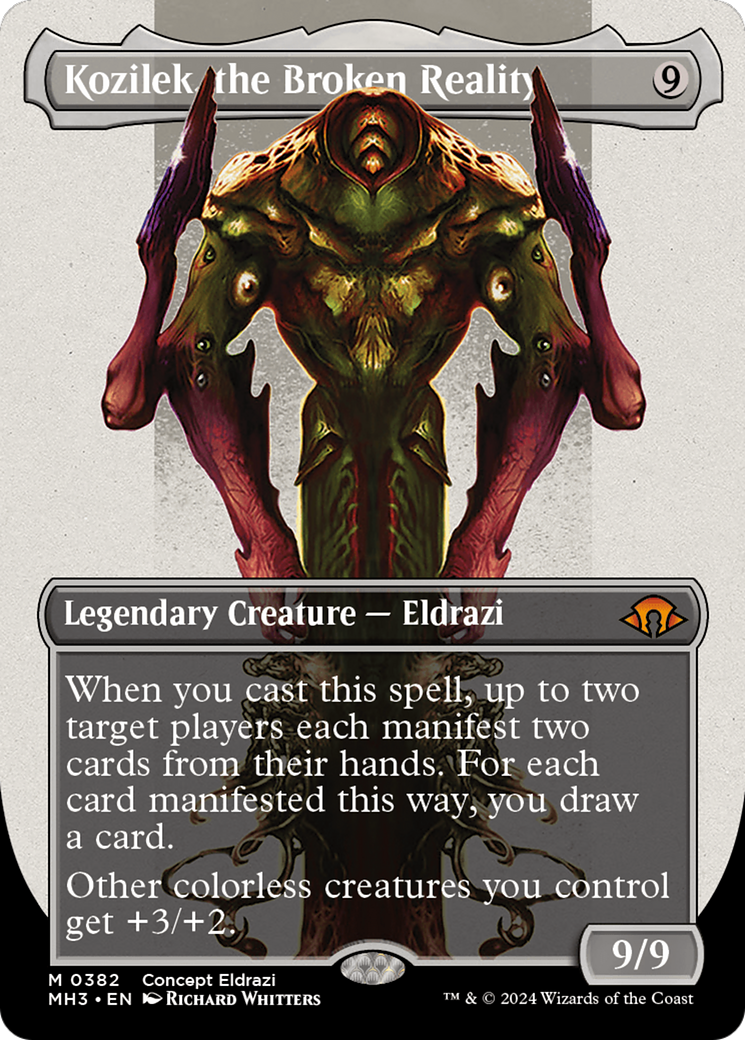 Kozilek, the Broken Reality (Borderless) (MH3-382)  Foil - Modern Horizons 3