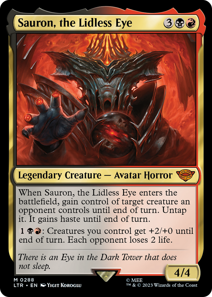Sauron, the Lidless Eye (LTR-288)  Foil - The Lord of the Rings: Tales of Middle-earth