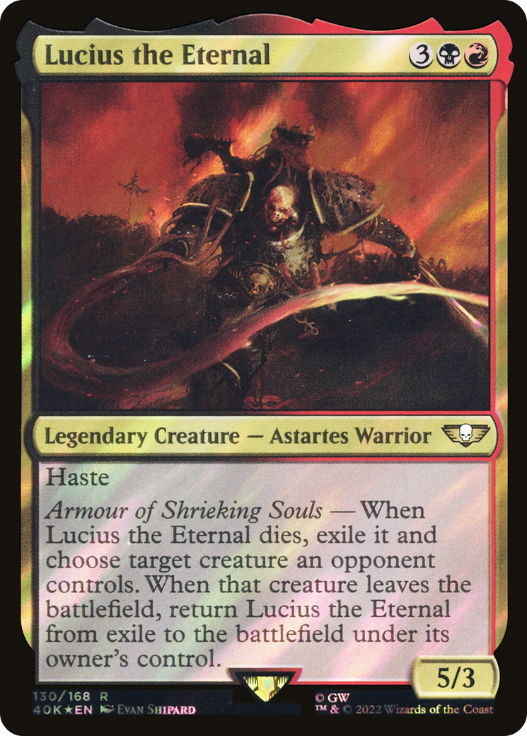Lucius the Eternal (Surge Foil) (40K-130)  Foil - Warhammer 40,000 Commander