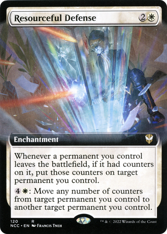 Resourceful Defense (Extended Art) (NCC-120)  - New Capenna Commander: (Extended Art)