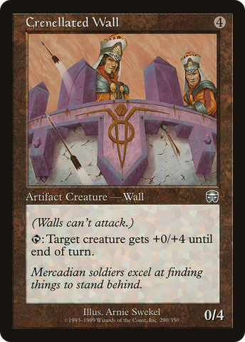 Crenellated Wall (MMQ-290)  Foil - Mercadian Masques