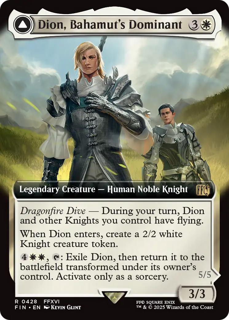 Dion, Bahamut's Dominant (Extended Art) (FIN-428)  - FINAL FANTASY: (enchantment, Extended Art)