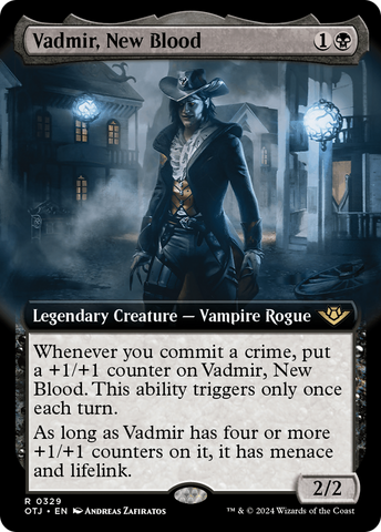 Vadmir, New Blood (Extended Art) (OTJ-329)  - Outlaws of Thunder Junction: (Extended Art)