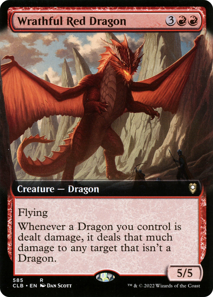 Wrathful Red Dragon (Extended Art) (CLB-585)  - Commander Legends: Battle for Baldur's Gate: (Extended Art)