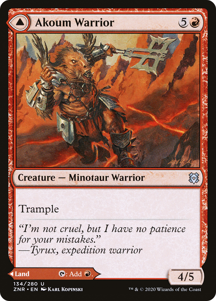 Akoum Warrior (ZNR-134)  Foil - Zendikar Rising
