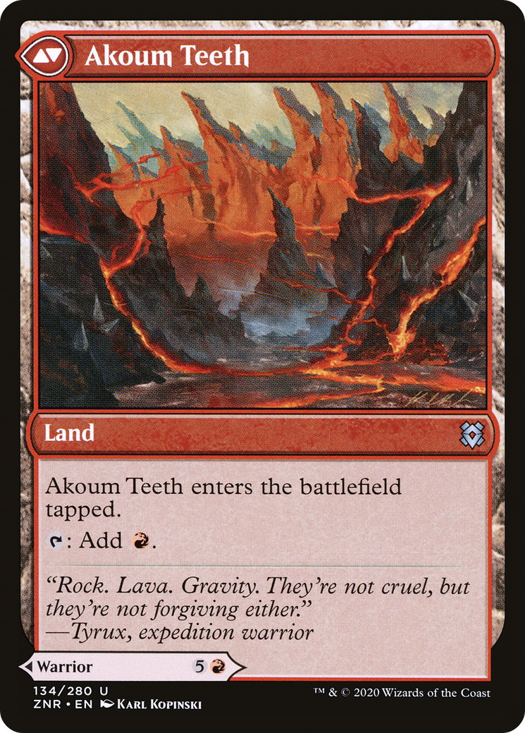 Akoum Warrior (ZNR-134)  - Zendikar Rising