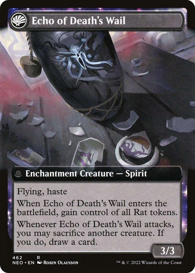 Tribute to Horobi (Extended Art) (NEO-462)  Foil - Kamigawa: Neon Dynasty: (Extended Art, fandfc, enchantment)